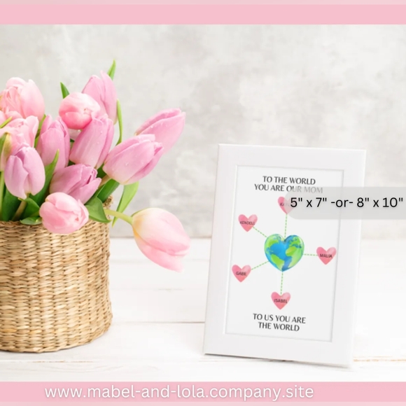 Mother's Day Gift | Custom PRINT | Up to 14 Names - Picture 2 of 4